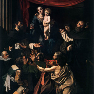 madonna del rosario caravaggio (particolare)