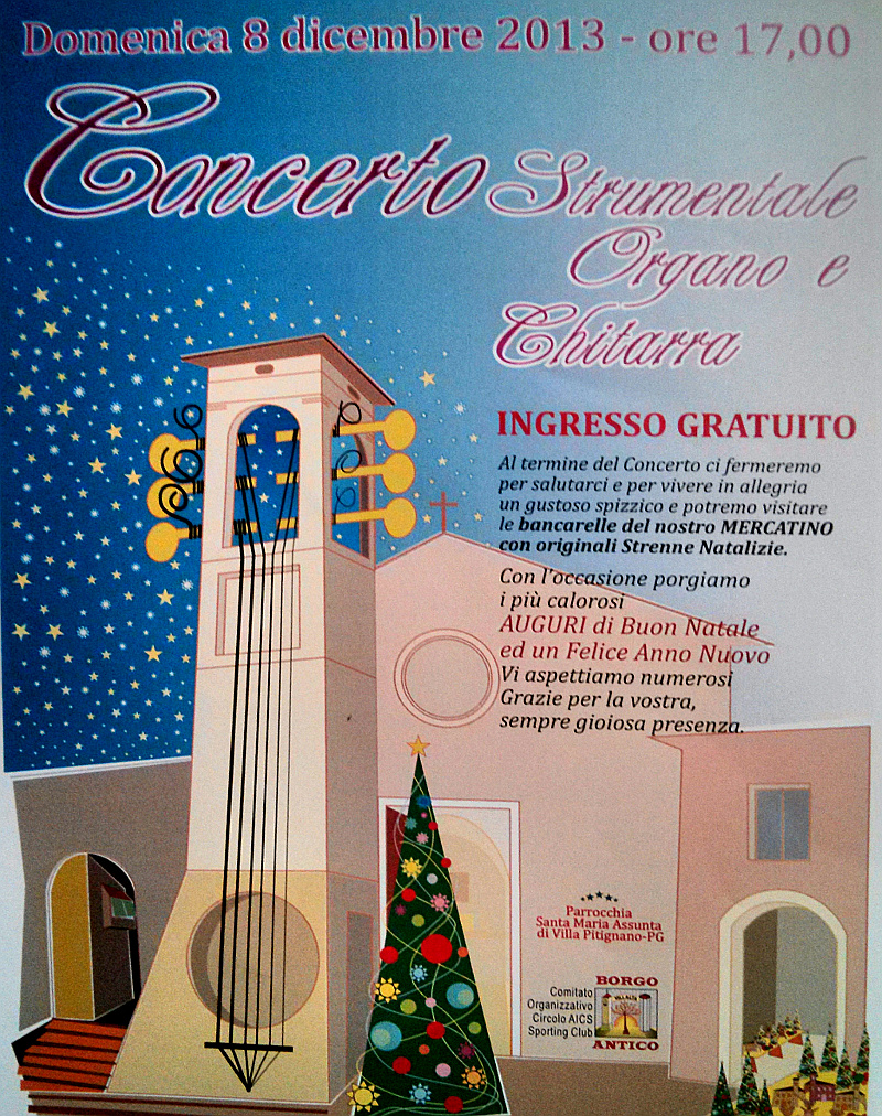 Concerto d’organo e chitarra e mercatino dell’8 dicembre